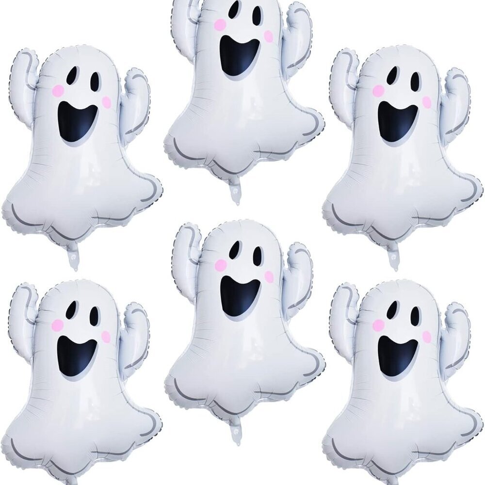 Ghost Balloons White Ghost Shape Aluminum Foil Balloon for Halloween Theme Party